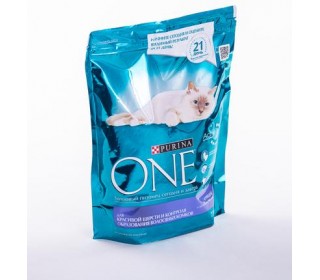 Корм для кошек PURINA ONE для красивой шерсти и контроля образования волосяных комков, 750г
