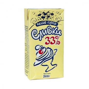 Сливки Белый Город 33% 1 л