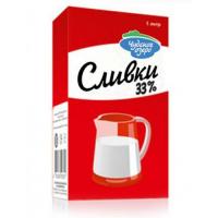 Сливки "Чудское Озеро " 33% 1л