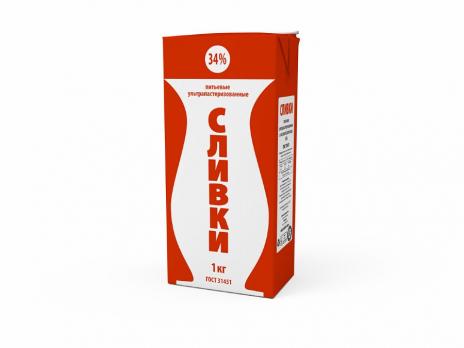 Сливки Галактика 34% 1л.