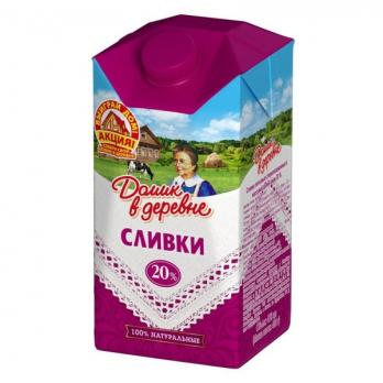 Сливки стерилизованные Домик в деревне 20%, 480г