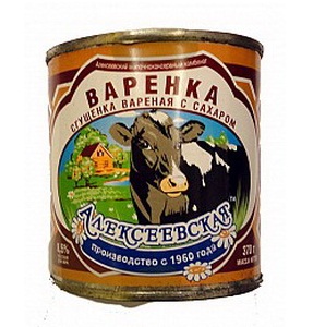 Молоко сгущенное вареное Алексеевское 370 гр