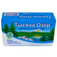 Масло Тысяча Озер сливочное несоленое 82,5% 450г
