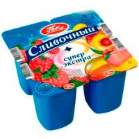 Продукт йогуртн."Альпенгурт сливоч. " 4.5% 100гр малина/персик-маракуйя