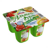 Продукт йогуртн."Альпенгурт сливоч. " 4.5% 100гр клуб-абрикос-манго