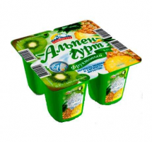 Продукт йогуртн."Альпенгурт фруктовый" 0.1% 100гр киви-крыжов-ананас
