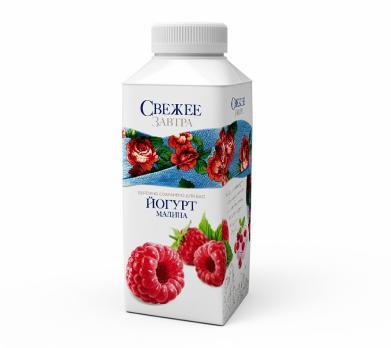 Йогурт "Снежий" т.м Большая Кружка Малина 2.5% тетра топ 330гр