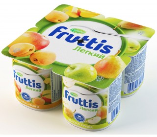 Йогурт. FRUTTIS "Легкий" Абрикос-манго/яблоко-груша 0.1% 110гр