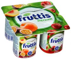 Йогурт. FRUTTIS "Легкий" Персик-маракуйя/Вишня 0.1% 110гр