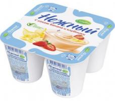 Напиток йогурт. "Нежный" 100 гр с соком Банана- Клубники 1.2%