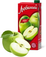 Любимый Нектар Яблоко 1л (1*12)Любимый Нектар Яблоко 1л (1*12)