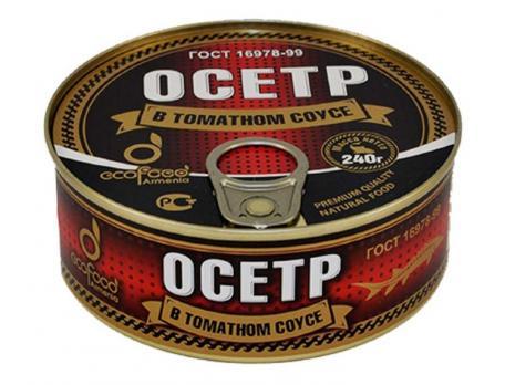 Консервы "Осетр в томатном соусе " 240гр