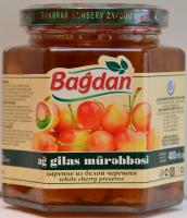 Варенье белая черешня Bagdan 400г. ст. бут.(6шт упак)