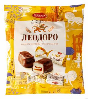 Конфеты желейные глазированные"Леодоро" 250гр
