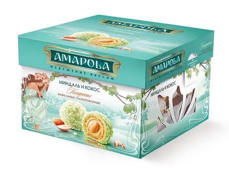 Конфеты АМАПОЛА Миндаль кокос Т12х100гр.