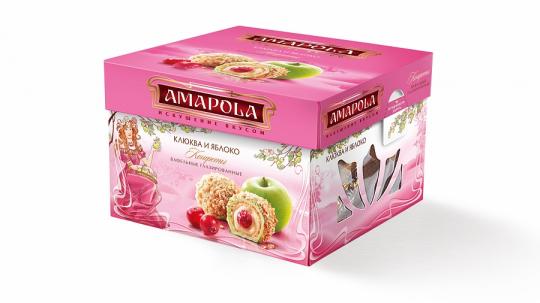 Конфеты АМАПОЛА Клюква и Яблоко Т12х100гр.