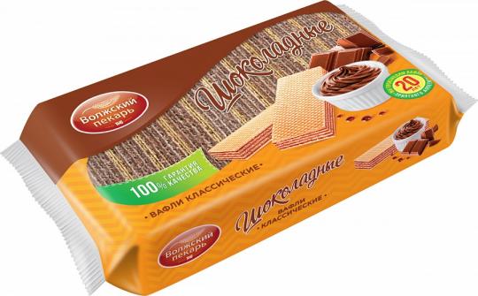 Вафли "Шоколадные " с шоколадной начинкой 60гр