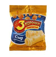 Сухарики пшеничные Три корочки Золотистые со вкусом сыра 40 гр