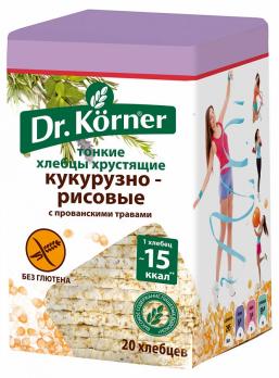 Хлебцы Кукурузно-Рисовые с прованскими травами, 100 гр. Доктор Кернер