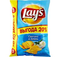 Чипсы Lay's картофельные сметана и зелень 225 г