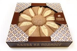 Халва кунжутная с какао (темный верх)