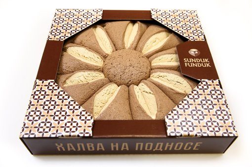 Халва кунжутная с какао (темный верх)