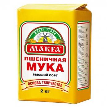 Мука пшеничная Макфа высший сорт 2 кг