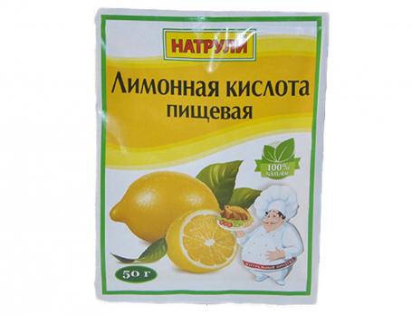 Кислота лимонная "Натрули" пищевая, 50г