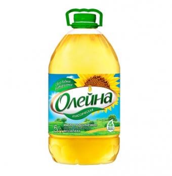 Масло подсолнечное Олейна 5 л