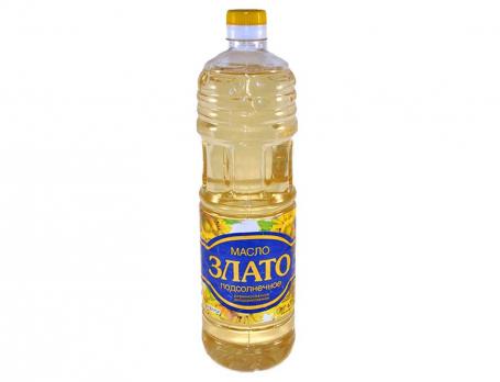 Масло подсолнечное рафинированное дезодорированное Злато, 1л
