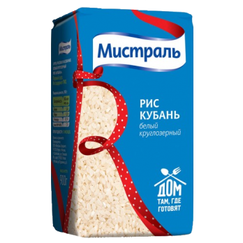 Рис круглый Кубань Мистраль 900гр