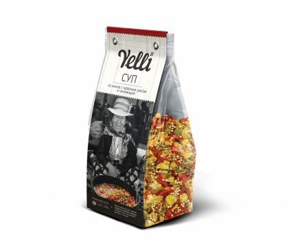 Суп из киноа с красным рисом и чечевицей Yelli 250г