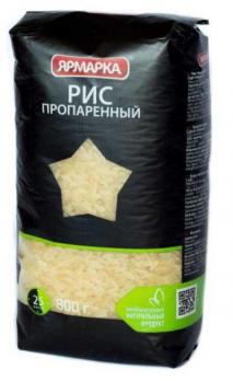 Рис пропаренный Ярмарка 800гр