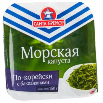 Капуста морская маринованная с баклажанами 150 гр