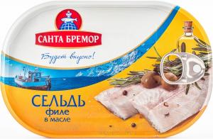 Скумбрия атлантич.филе в масле ж/б 190гр