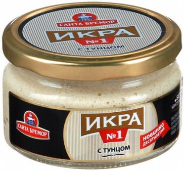 Икра мойвы "Икра №1"с тунцом Санта Бремор 180гр