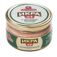 Икра деликатесная мойвы "Икра №1" с копчен.лососем 180 гр