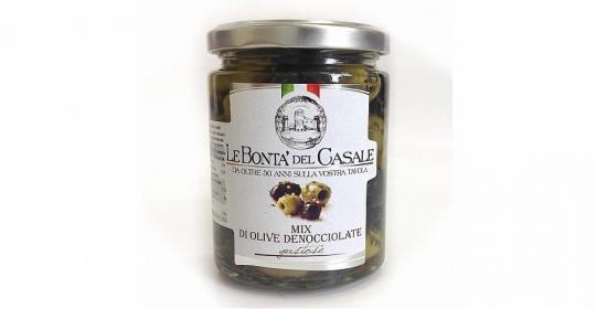 Микс Оливок и Маслин ,без косточки "Le Bonta del Casale" 314 мл