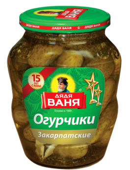 Огурчики Дядя Ваня маринованные "Закарпатские" 680мл