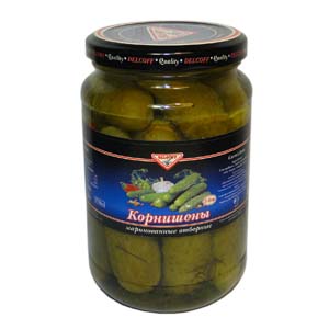 Огурчики "Делькофф" корнишоны (3-6) 720гр