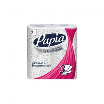 Полотенца PAPIA 2рул. бумажные 3сл.