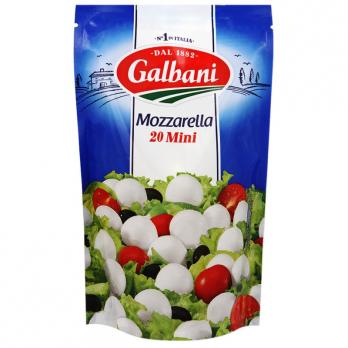 Сыр Mozzarella Mini Galbani 45%, общий вес 150г.