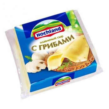 Сыр Hochland ломтики (нарезка) грибами 45% 150гр