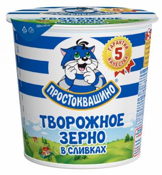 Творог зерненый Простоквашино в сливках 7% 350 г