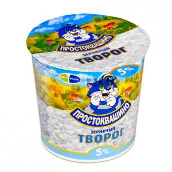 Творог 5% зернистый Простоквашино 350 гр