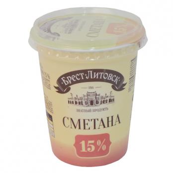 Сметана 15% Брест-Литовск 315 гр