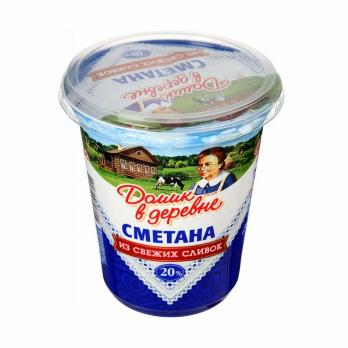 Сметана 20% Домик в деревне 330 гр