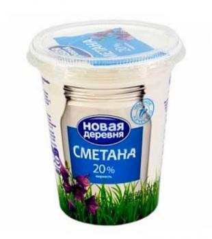 Сметана 20% Новая деревня 400гр