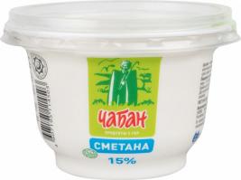 Сметана 15% Чабан 200гр