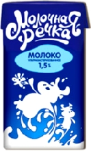 Молоко питьевое ультрапастеризованное 1,5% Молочная речка 973мл